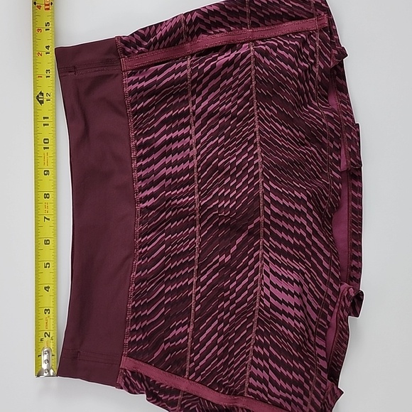 Lululemon Pace Rival Skirt II Shifted Horizon Red Grape Black Bordeaux Sz 6 Reg - Picture 13 of 15